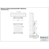 Eastbrook Rivassa Traditional 3 Column Radiator in Matt Anthracite