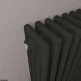 Eastbrook Rivassa Traditional 4 Column Radiator in Matt Black