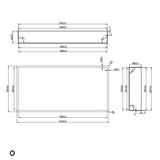 Croswwater Shower Niche Crosswater Square Shower Niche - 610 x 305 x 80mm for Stud Walls