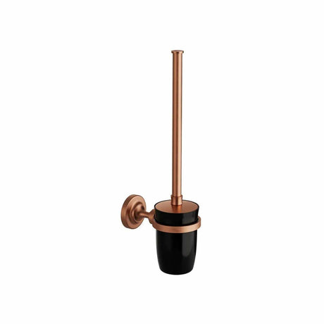 Vado Toilet Brush Brushed Bronze/Black Booth & Co. Axbridge Wall Mounted Toilet Brush and Holder