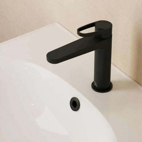 Crosswater Mono Basin Tap Matt Black Crosswater Lazo Basin Monobloc Mixer Tap