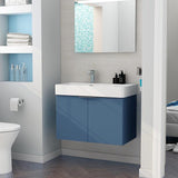 Imex Wall Mounted Vanity Unit Imex Blade Wall Mounted 800mm Double Door Vanity Unit with Basin