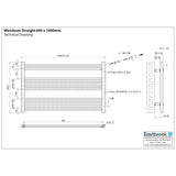 Eastbrook Ladder Rail Eastbrook Wendover Straight Heated Towel Rail in Chrome