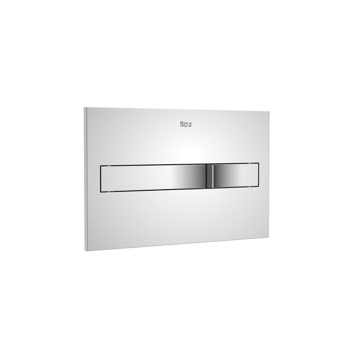 ROCA Flush Plate Chrome Roca Duplo One Flush Plate with Square Buttons