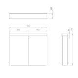 Crosswater Mirrored Cabinet Crosswater Image LED Illuminated Mirror Cabinet