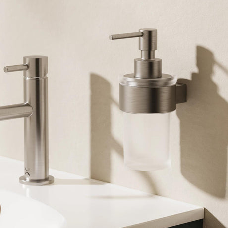 Crosswater Soap Dispenser Brushed Nickel Crosswater Velo Wall Mounted Soap Dispenser