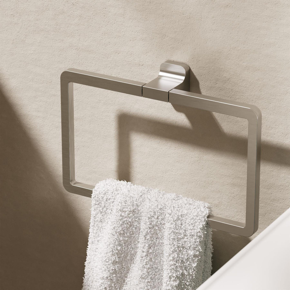 Crosswater Towel Rails and Rings Brushed Nickel Crosswater Rotar Towel Ring