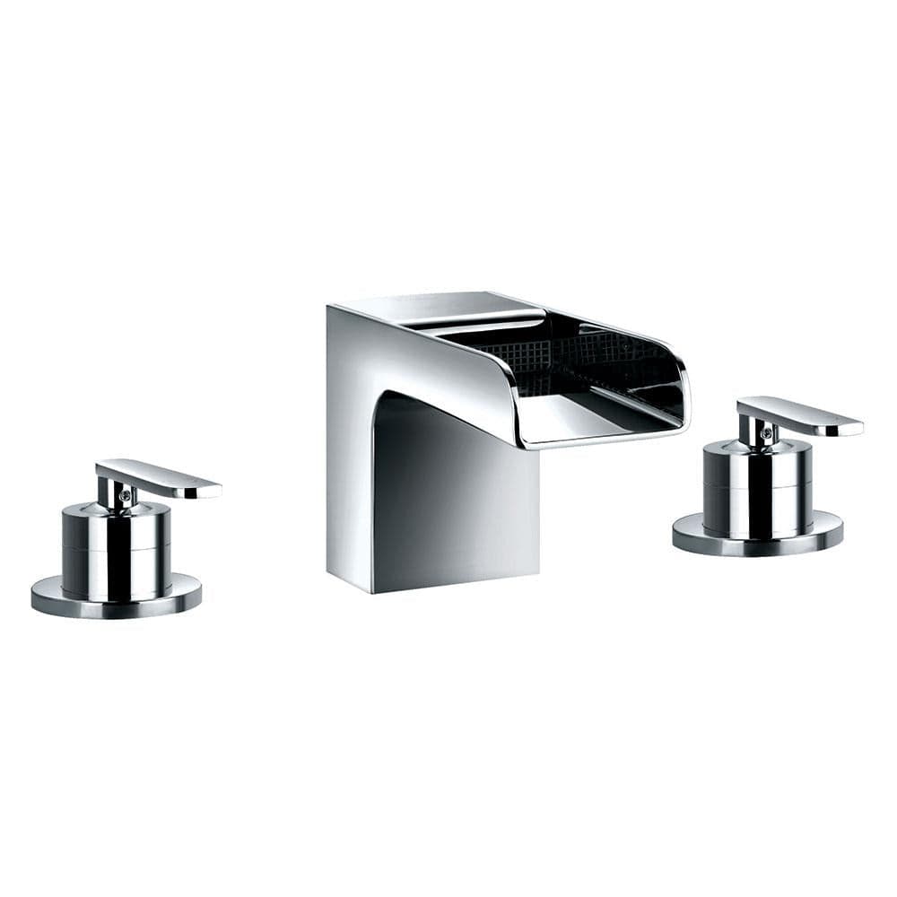 Flova 3 Tap Hole Bath Set Flova Cascade 3 Hole Bath Filler Tap in Diamond Chrome