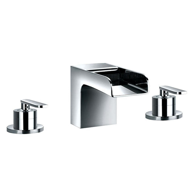 Flova 3 Tap Hole Bath Set Flova Cascade 3 Hole Bath Filler Tap in Diamond Chrome