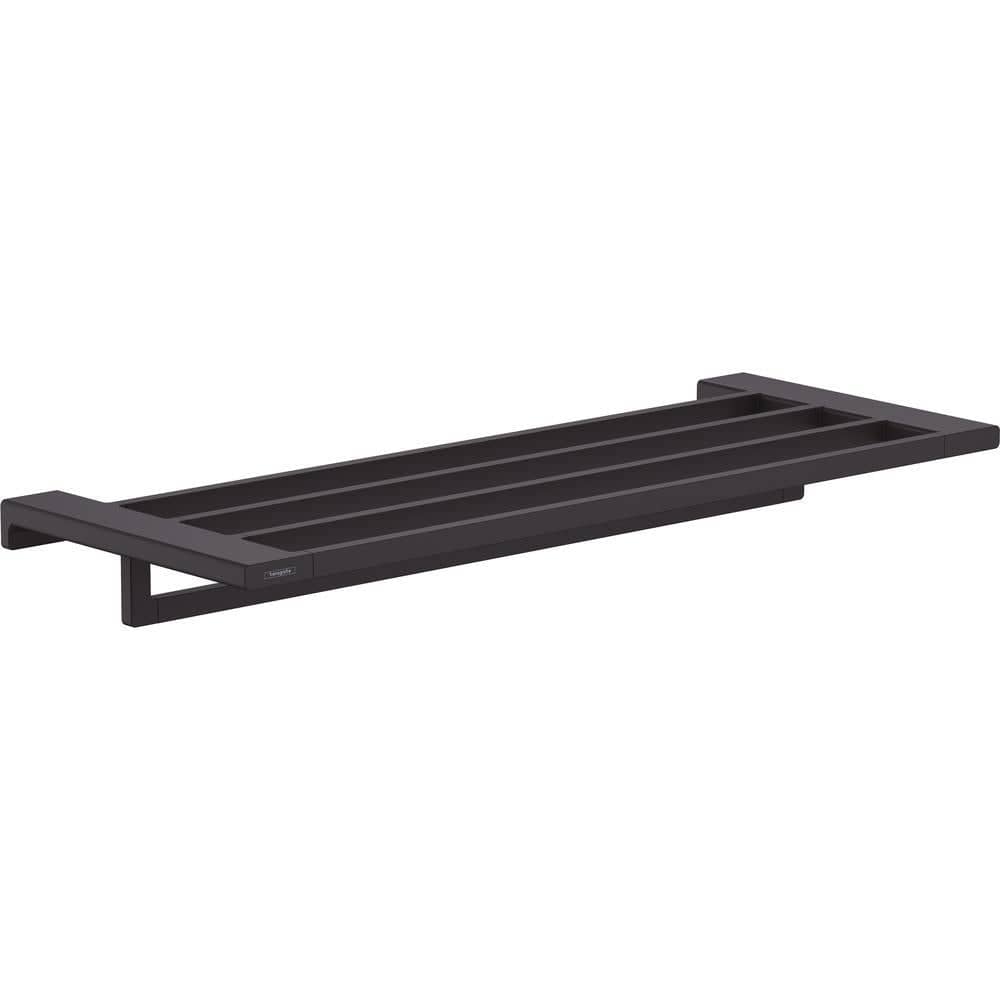 Hansgrohe Shelf Hansgrohe Addstoris Towel Rack with Towel Rail in Matt Black