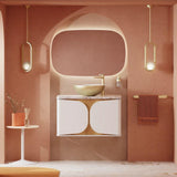 Crosswater Wall Mounted Vanity Unit Crosswater Tambour 800mm Wall Mounted One Drawer Vanity Unit with Basin or Worktop