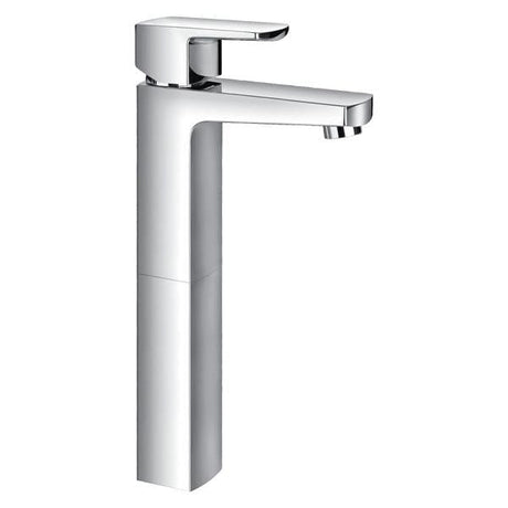 Flova Mono Basin Tap Flova Dekka Tall Basin Mixer Tap with Clicker Waste in Diamond Chrome