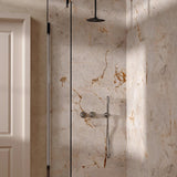UK Bathroom Store Concealed Shower Set Chrome / Ceiling Arm / 200mm Crosswater Module Shower Set 1 with Fixed Head and Pencil Handset