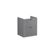 VitrA Wall Mounted Vanity Unit Matt Grey / Zentrum VitrA Root Classic Wall Mounted 2 Drawer 600mm Vanity Unit with One Tap Hole Basin