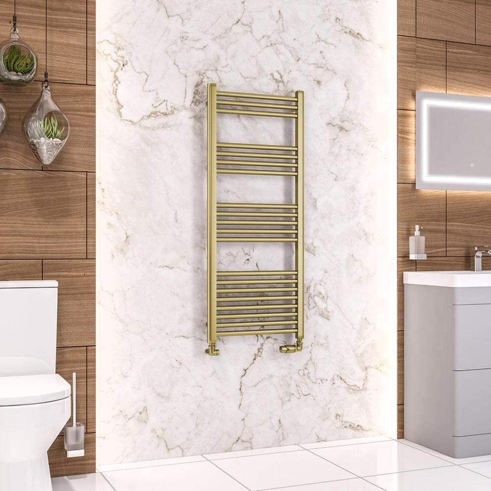Eastbrook Wendover Straight Heated Towel Rail in Brushed Brass