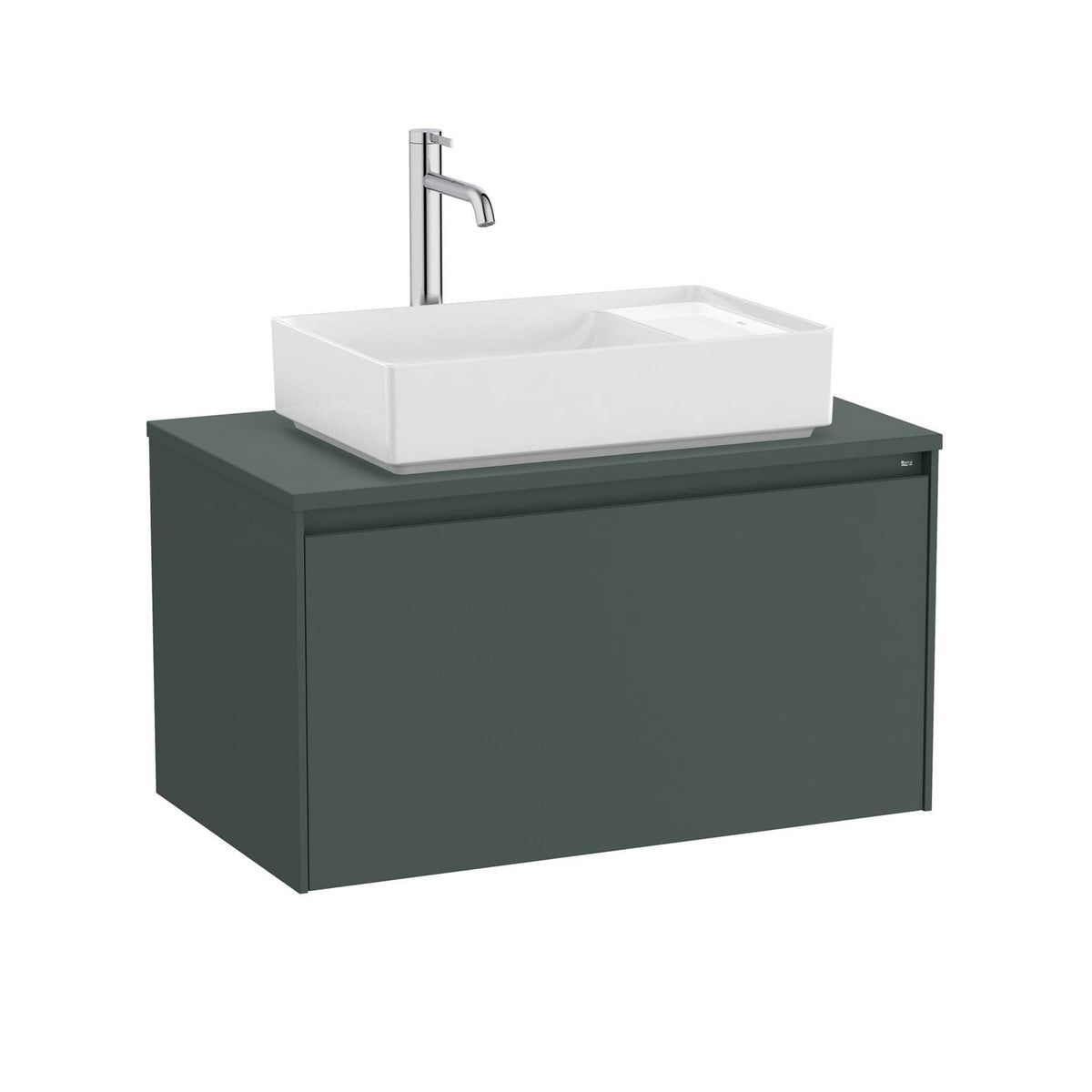 Roca Wall Mounted Vanity Unit Roca Ona 800mm Wall Mounted One Drawer Vanity Unit with Countertop