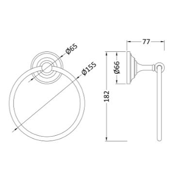 Aquarius Bathrooms Robe Hook Aquarius Blenheim Traditional Double Robe Hook in Chrome