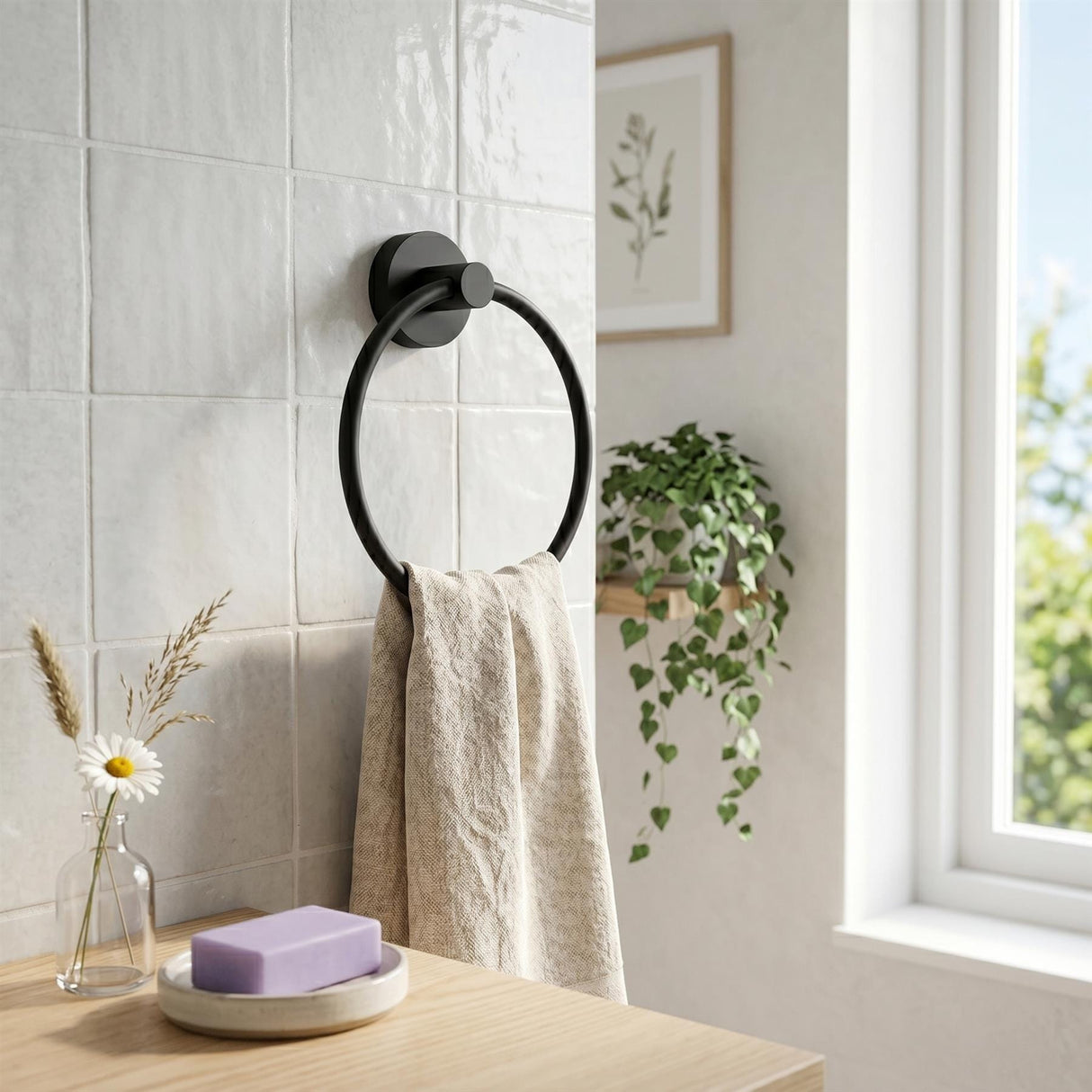 Smedbo Toilet Brush Black Smedbo Home Towel Ring