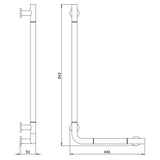 Crosswater Grab Rail/Bar Crosswater Right Angle Grab Bar