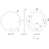 Britton Illuminated Mirror Britton Shoreditch Round LED Illuminated Mirror with Demister