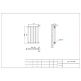 Aquarius Bathrooms Column Radiator Aquarius Athens Single Horizontal Column Radiator in Anthracite