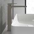 Villeroy & Boch Tall Basin Tap Brushed Nickel Matt Villeroy & Boch Architectura Square Tall  Basin Mixer Tap with Pop-Up Waste