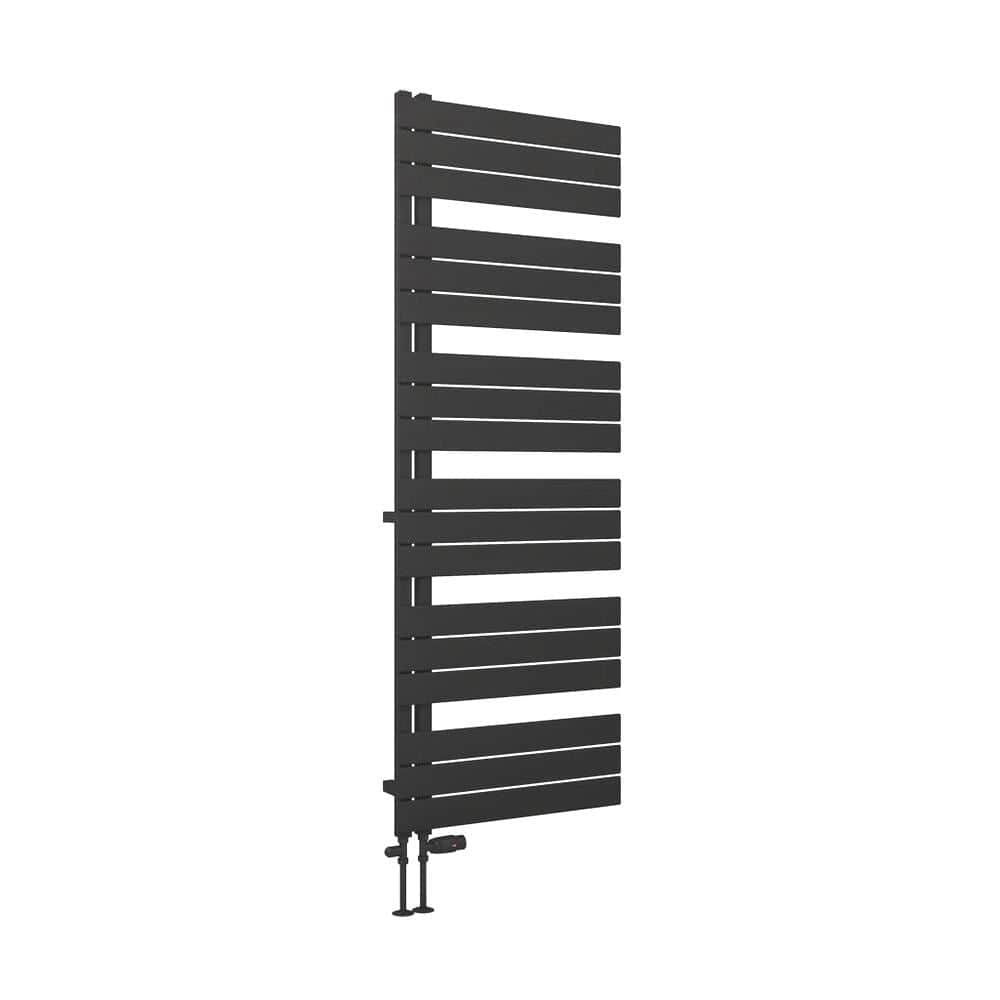 Eastbrook Helmsley Straight Vertical Designer Towel Rail in Matt Black