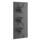Crosswater Concealed Shower Valve Crosswater MPRO 2 Outlet, 3 Handle Portrait Concealed Thermostatic Shower Valve