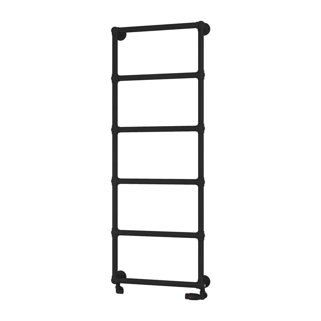 Eastbrook Traditional Towel Rail 1550 x 600 / Central Heating Eastbrook Stour Vertical Traditional Heated Towel Rail in Matt Black