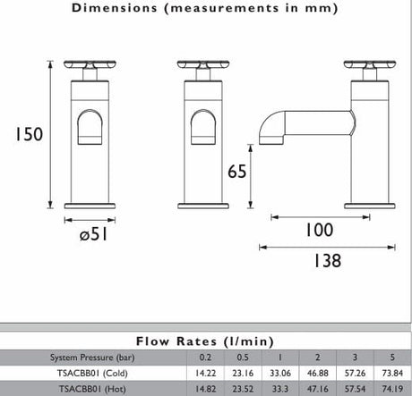 Heritage Pillar Bath Tap Heritage Salcombe Bath Pillar Taps (Pair) in Chrome