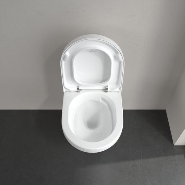 Villeroy & Boch Wall Hung Toilet Villeroy & Boch Architectura Compact Wall Hung Toilet with TwistFlush and Soft Close Seat