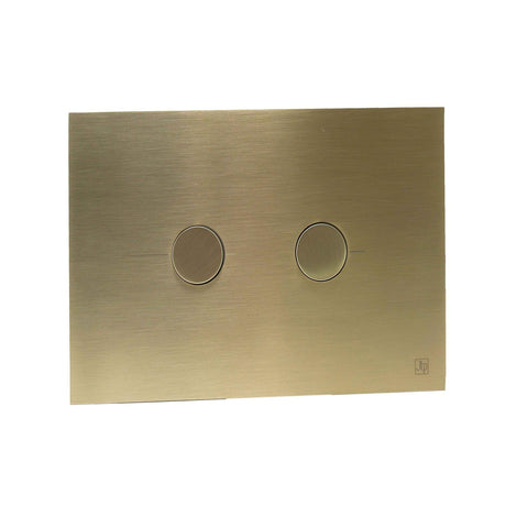 JTP Flush Plate Brushed Brass JTP Metal Pneumatic Flush Plate