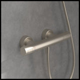 Villeroy & Boch Exposed Shower Valve Brushed Nickel Villeroy & Boch Universal Thermostatic Round Bar Shower Valve