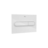 Roca Flush Plate Gloss White Roca Duplo One Flush Plate with Curved Buttons