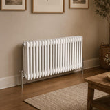 Aquarius Bathrooms Column Radiator 600mm x 965mm Aquarius Foundry Horizontal 3 Column Radiator in White