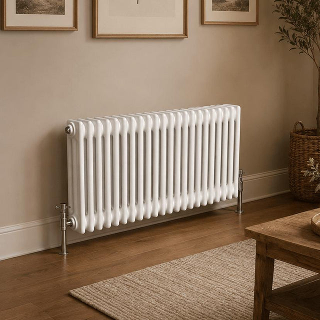 Aquarius Bathrooms Column Radiator 600mm x 965mm Aquarius Foundry Horizontal 3 Column Radiator in White