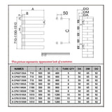 Reina Ladder Rail Reina Carpena Aluminium Central Heating Designer Towel Rail