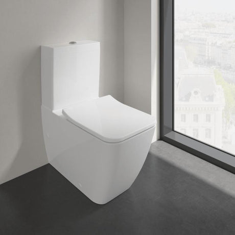 Villeroy & Boch Close Coupled Toilet Villeroy & Boch Venticello Rimless Close Coupled Toilet with Slimline Soft Close Seat