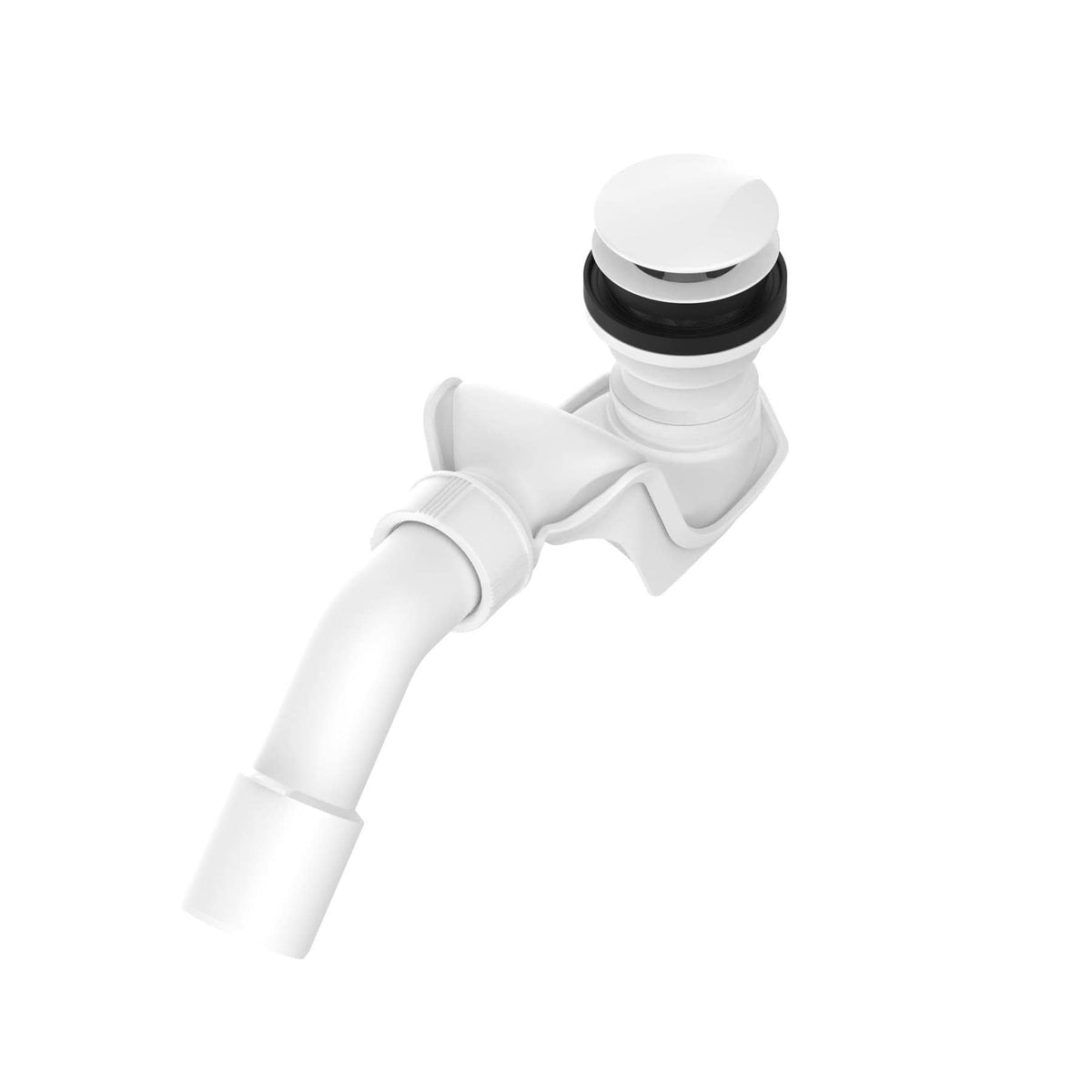 Roca Wastes and Accessories Gloss White Roca Aqua Click-Clack Bath Waste for Bath with Integrated Overflow