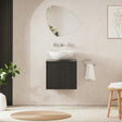 Crosswater Wall Mounted Vanity Unit Crosswater Limit 500mm Wall Mounted Vanity Unit in Steelwood with Worktop in Steelwood
