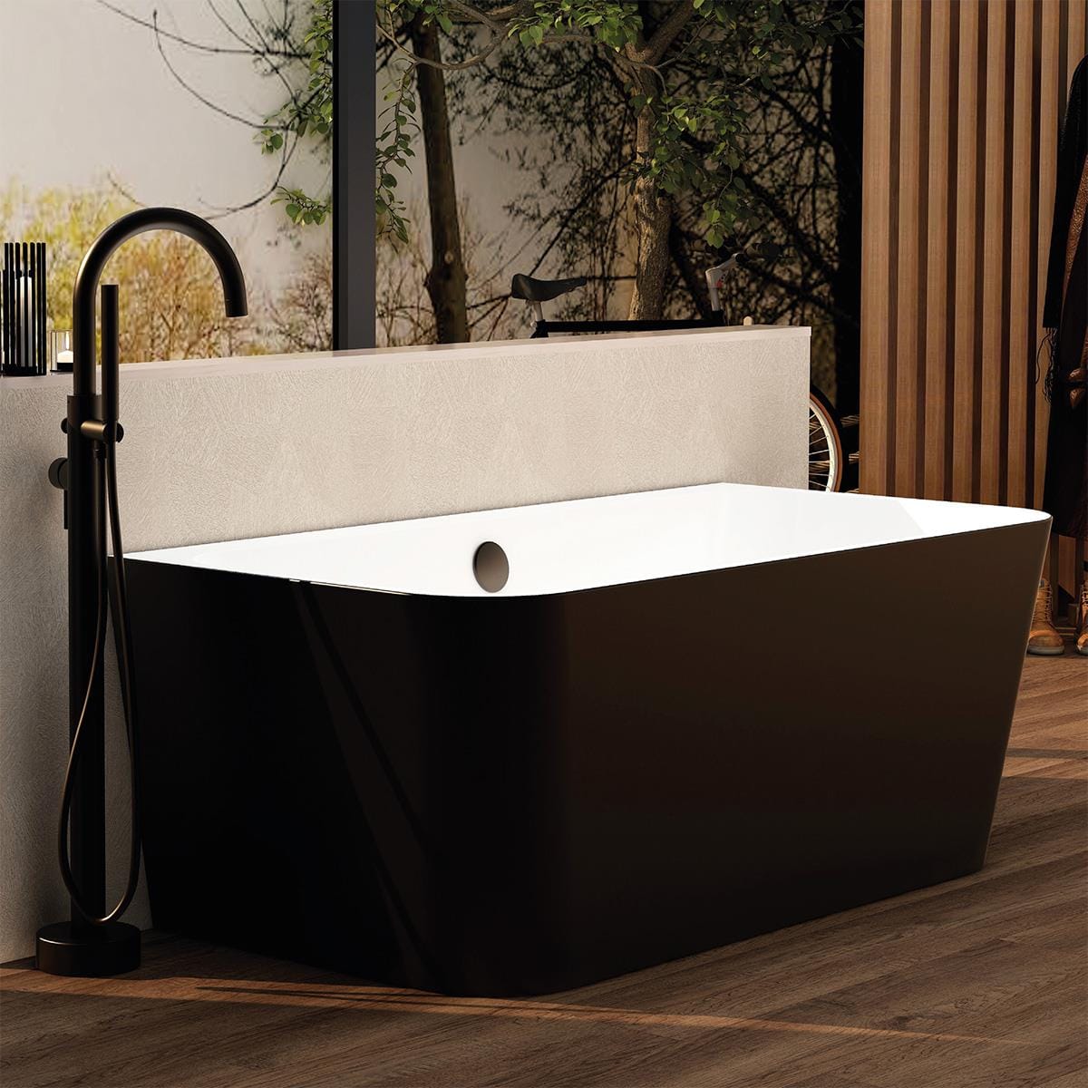 Imex Back to Wall Freestanding Baths Imex Ravine Back to Wall Freestanding Bath
