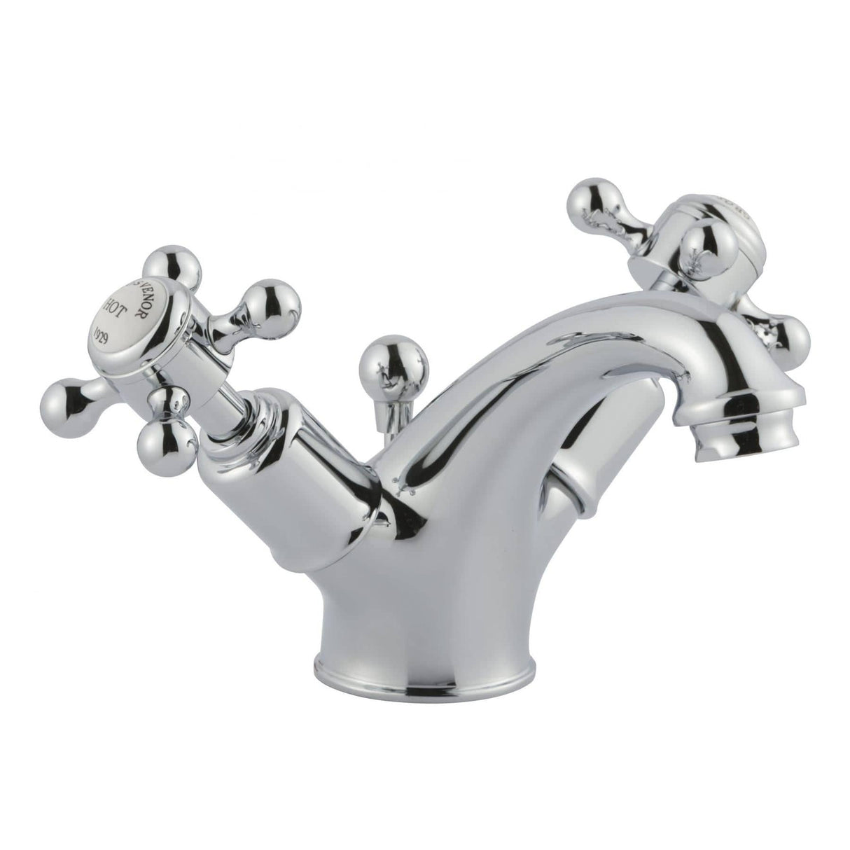 JTP Mono Basin Tap Chrome JTP Grosvenor Cross Mono Basin Mixer Tap with Pop Up Waste