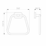 Eastbrook Towel Rails and Rings Eastbrook Asti Towel Ring in Chrome