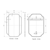 Aquarius Bathrooms Standard Mirror Aquarius Deco Rectangular Mirror 600 x 900mm in Black