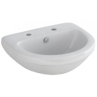 Imex Pedestal Basin Imex Ivo 560mm 2 Tap Hole Basin in White
