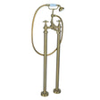 Aqaurius Freestanding Bath Filler Brushed Brass Aquarius Chic Floorstanding Bath Shower Mixer Tap