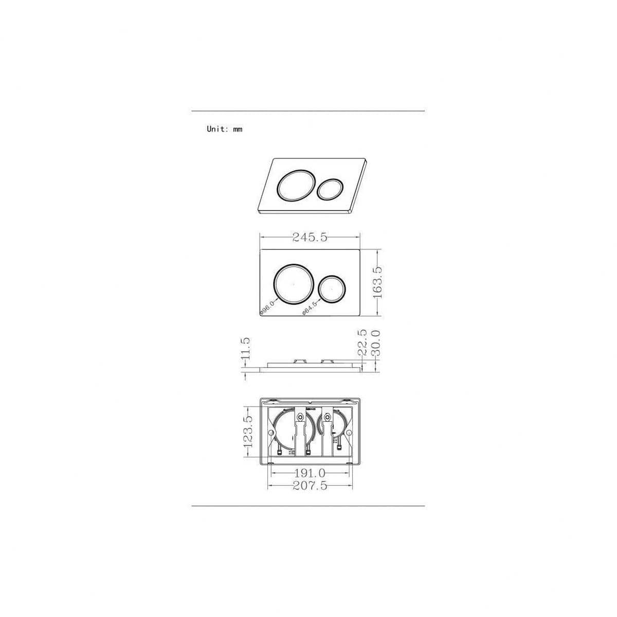 Aquarius Bathrooms Wall Hung WC Frame Aquarius Urbano 1080mm Frame and Cistern with Flush Plate