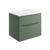 Crosswater Wall Mounted Vanity Unit Crosswater Glide II Wall Mounted Two Drawer Vanity Unit with Worktop
