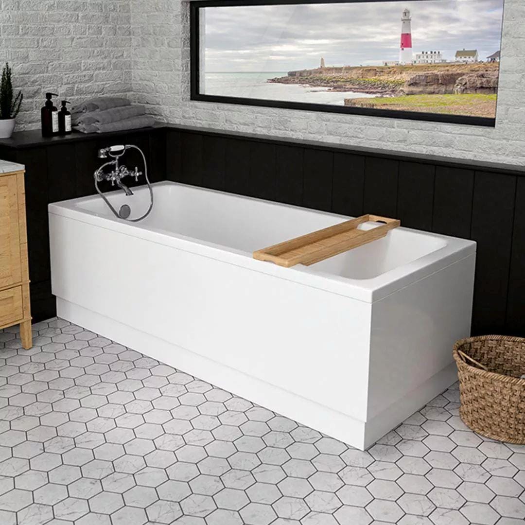 Eastbrook Portland Single Ended Bath 1600 x 800mm in 5mm White Acrylic