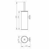 JTP Toilet Brush JTP VOS Wall Mounted Toilet Brush and Holder in Matt Black